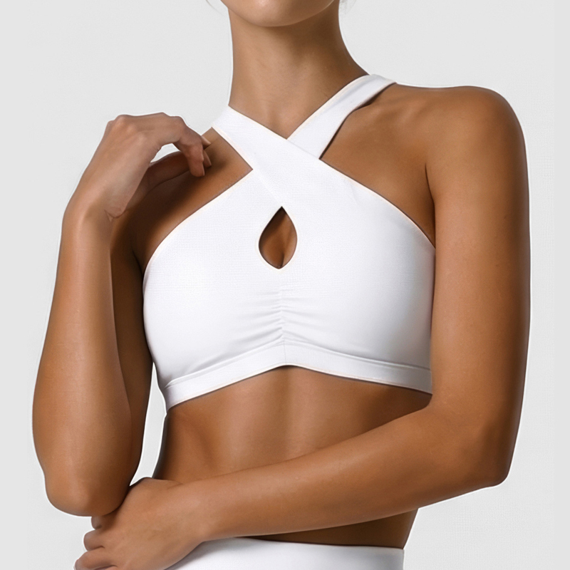 Aquatic Sports Bra - Pakaian Dalam Olahraga Wanita Warna Solid,