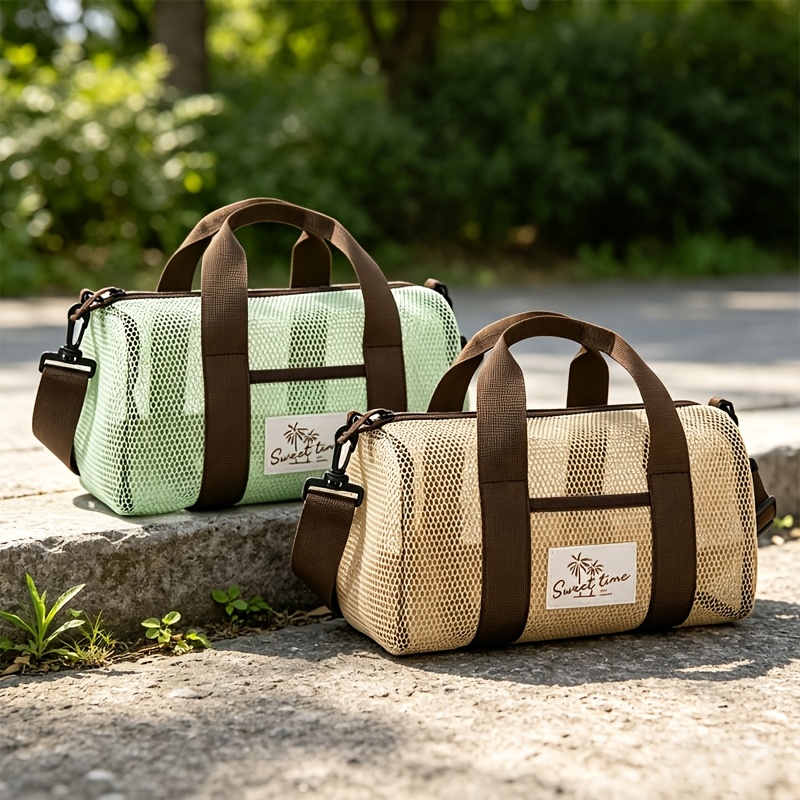 Dry Bag Roll Top - Tas Duffel Perjalanan Pantai Berbahan Jaring,