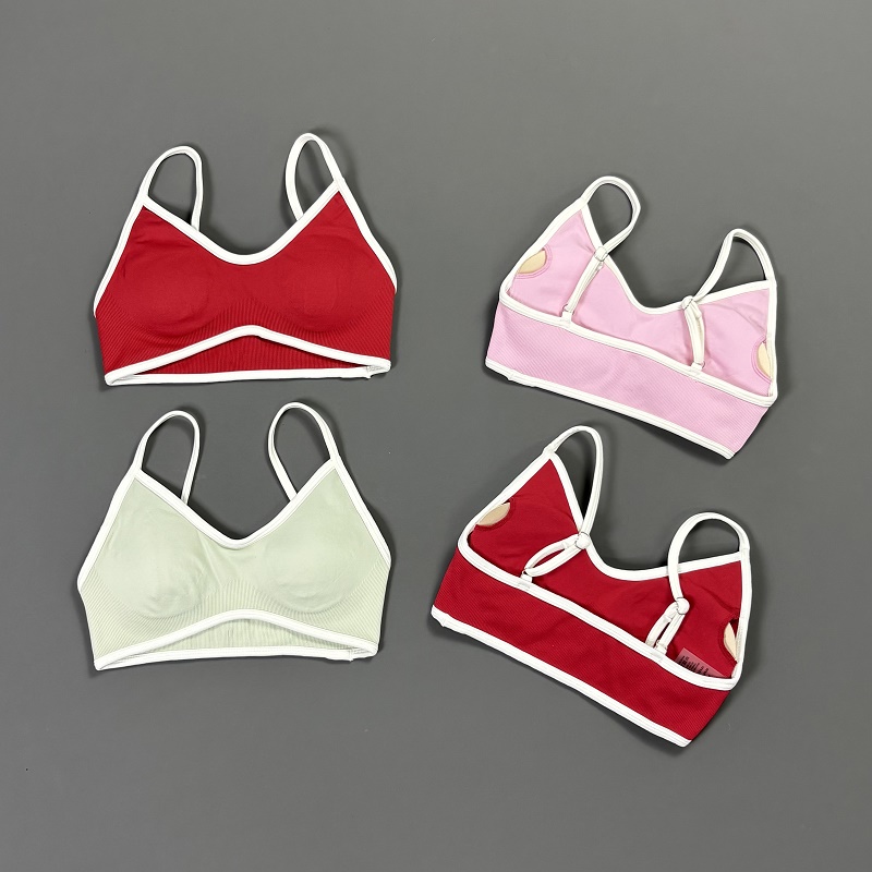 Bra Yoga Wanita Contrastline V - Aquatic Sports Bra ulasan dan harga
