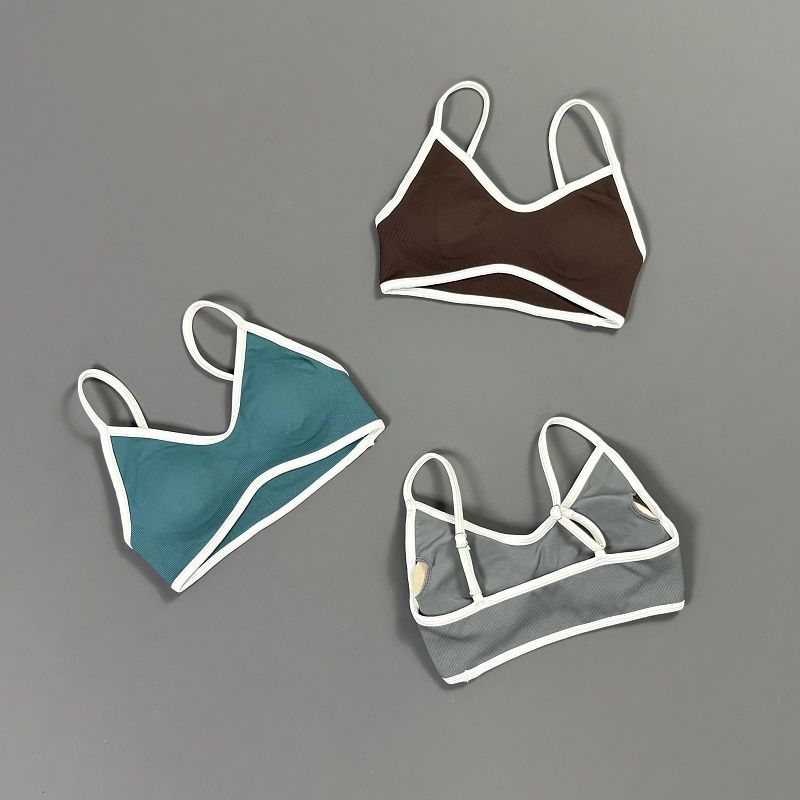 Bra Yoga Wanita Contrastline V - Aquatic Sports Bra ulasan dan harga